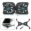 2 Fans USB Cooler Cooling Pad Stand Radiator For 7''-15'' Notebook Laptop W1M7