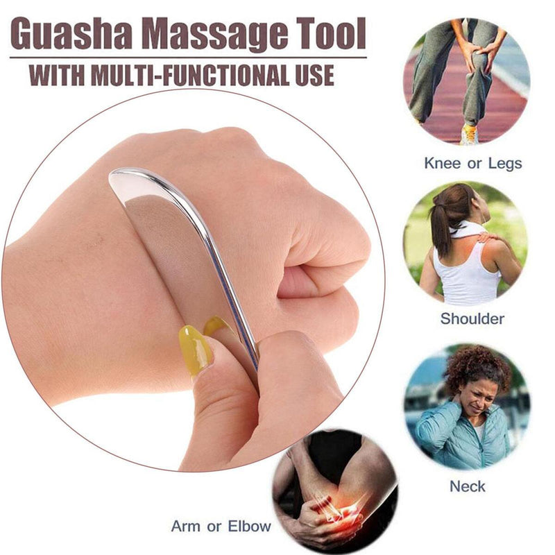 Gua Sha 304Stainless Steel Plate Board Scraper Loose Muscle Body Massage Therap`
