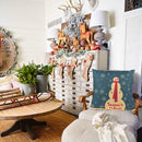 6pcs Xmas Decorative Throw Pillow Case Square Pillowcase for Sofa Bed Supplies