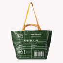 Women Nylon Woven Top-handle Bag Lady Large Capacity Handbag (Green L)