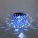 Solar LED Hollow Hanging Ball Light Outdoor Waterproof Garden Lamp (Blue) Newly