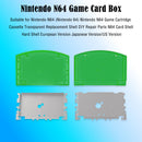 For N64 Cart Shell Game Console Cases Replacement (US Transparent Green)