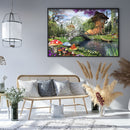 Full Embroidery DIY Printed Canvas Landscape Pattern 11CT Needlework Set Decor