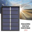 Portable 0.3W 3V Solar Panel Charger 65x48mm Mini DIY Solar Module (2pcs) Newly