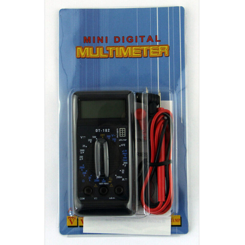 Mini DMM Digital Multi Meter OHM Test Voltmeter Ammeter with Buzzer (Blue)