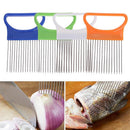 Onion Holder For Slicing Vegetable Slicer Stainless Steel Kitchen Gadget