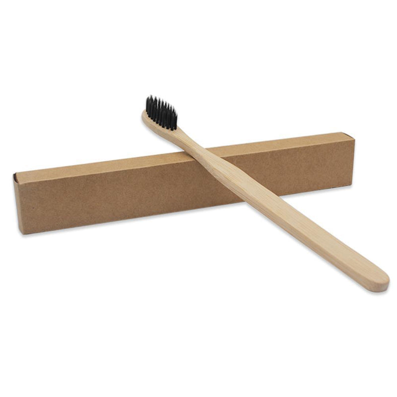 10pcs Environmental Soft Head Bamboo Oral Care Teeth Eco Toothbrush(Black)