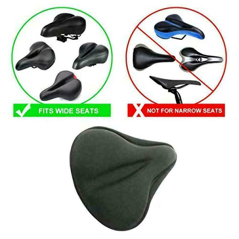 Comfort Wide Cycling Bike Bicycle Gel Cruiser Extra E1Z5 Soft Cushion Seat J4F1