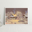 5D DIY Full Round Drill Diamond Paint Cabin Snow Mosaic Rhinestone Drawing Ki