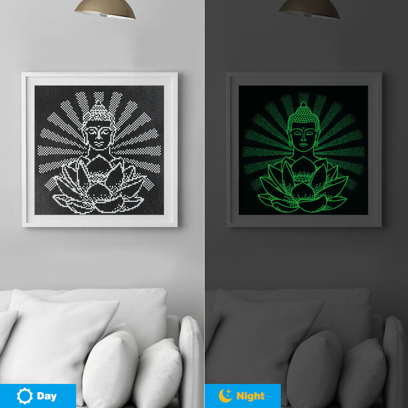 Luminous 5D DIY Diamond Painting Full Drill Buddha Embroidery Mosaic Craft Kit