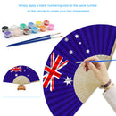 Independence Day Flag Oil Paint Folding Fan By Numbers DIY Painted Art Crafts