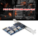 PCI-E 1 to 4 Riser Card 4 Ports USB HUB PCI Express 1X Expansion Adapter Newly
