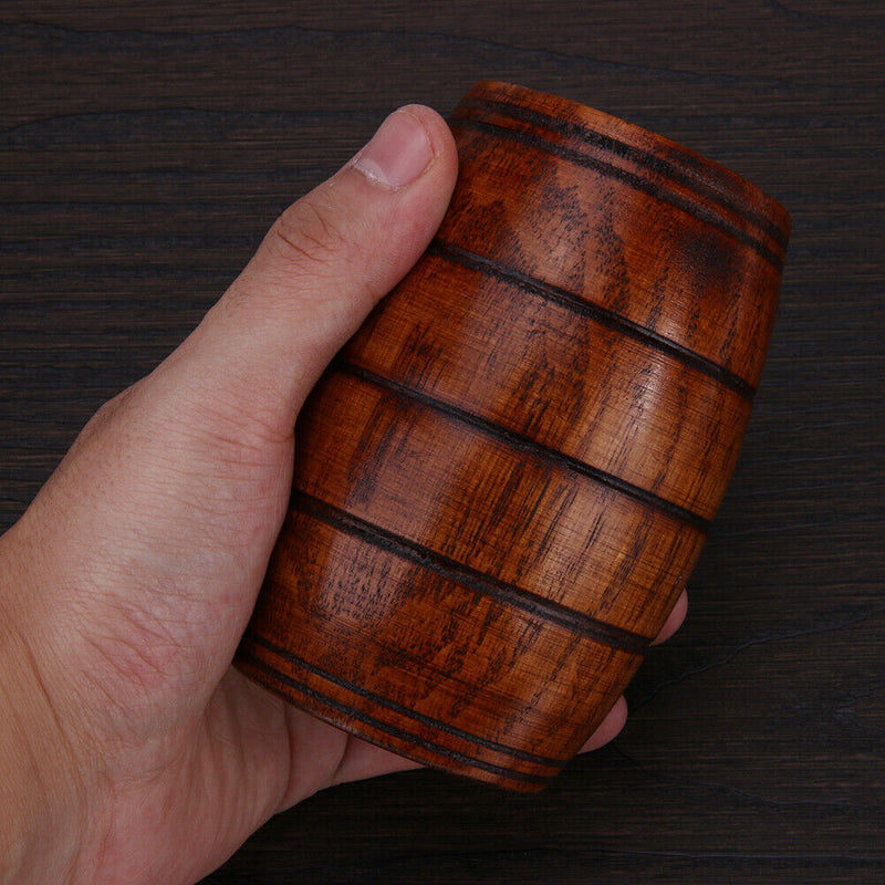 Big Belly Beer Cup Carved Classic Three-line Classical Wooden Cup
