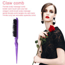 Boar Bristle Comb with Pointed Tail Wooden Handle Dyeing Comb (Purple) Newly