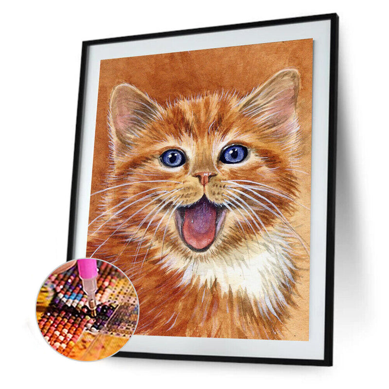 #A Brown Kitten 5D DIY Diamond Painting Kits Full Square Drill Mosaic Art Crafts