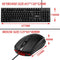 Ergonomic Home office Wired Keyboard Mouse Combo Set Kit USB Desktop PC