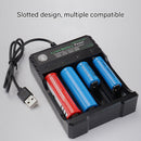 USB Battery Charger 4.23V 4-Slot Independent Charger for Rechargeable Batteries