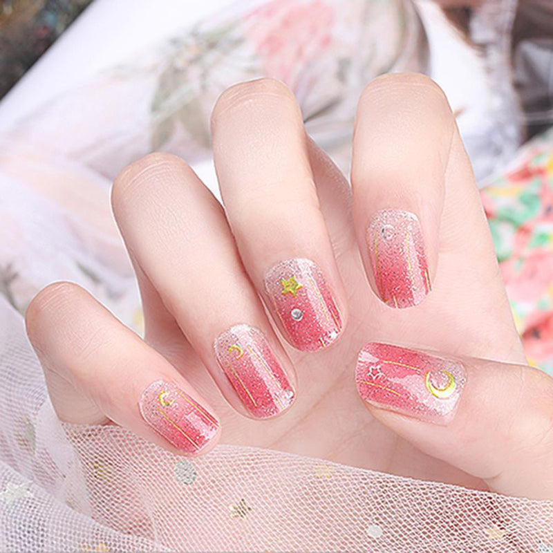 French Full Stickers Frangipani Daisy Nail Polish Stickers DIY Nail Decoratio