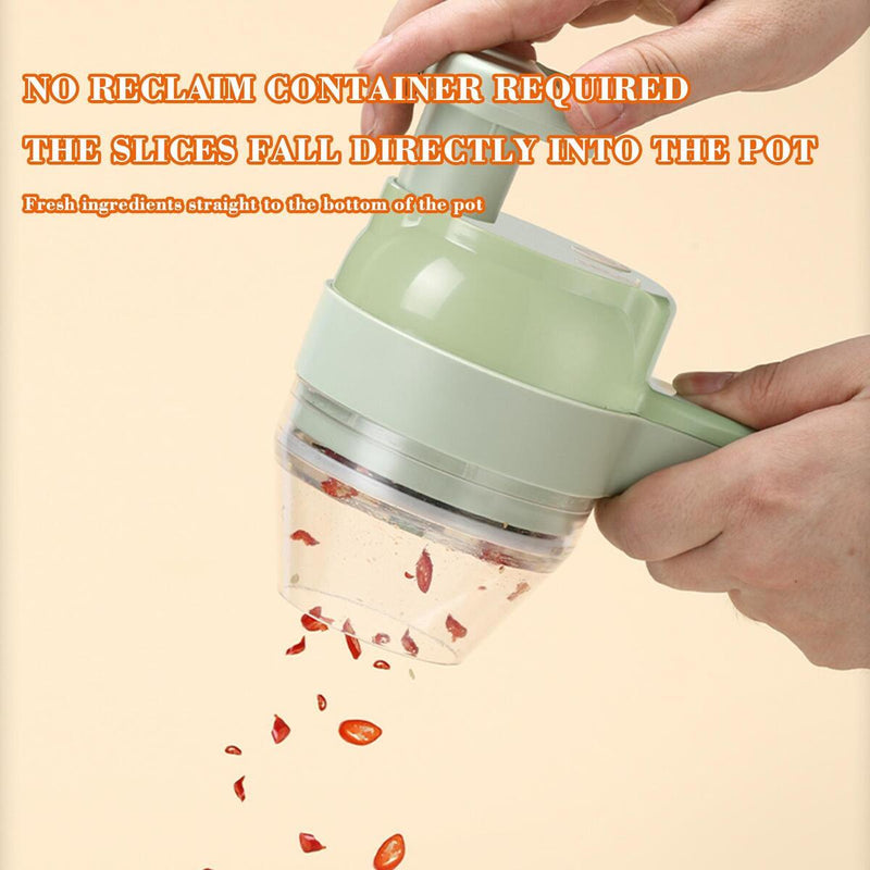 3in1 Handheld Electric Vegetable Cutter Set Durable Crusher Kitchen Tool`