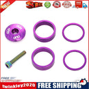 OUO Bicycle Stem Top Cap Headset Cover with Screw Fork Ring Spacer (Purple)