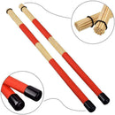 Drum Sticks Brushes Kit?Jazz Folk Acoustic Music w/ velvet black bag V4Y8