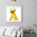 5D DIY Full Drill Round Shape Bee Rhinestone Diamond Drawing Home Decoration