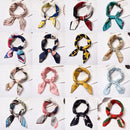 Women Gifts Elegant Square Scarf Hair Tie Band Silk Feel Satin Head Neck