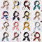 Women Gifts Elegant Square Scarf Hair Tie Band Silk Feel Satin Head Neck