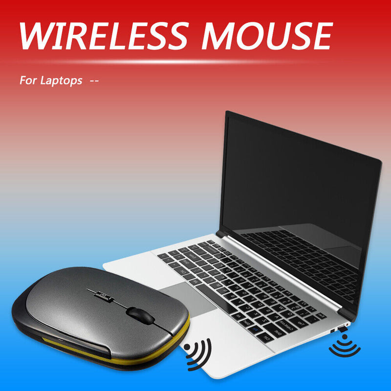 Portable 2.4GHz Wireless Optical Mouse 1600 DPI Adjustable Mice for Laptop PC