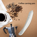 Electrical Latte Pen Coffee Carving Cappuccino Pull Flower Decor (White)