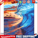 Waves Oil Paint By Numbers Kits Canvas DIY Picture Hand Painted Wall Art