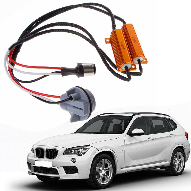 2pcs 50W LED Automobile Brake Turn Signal Light Load Resistor Fix Error Flash
