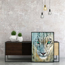 Canvas Painted Oil Paint By Numbers Snow Leopard Wall Art Modern Bedroom Decor