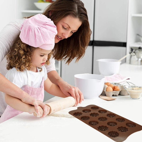 15-Cavity Silicone Flower Rose Chocolate Cake Soap Baking Tray Ice SALE H3E8