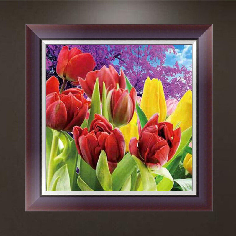 Tulip 5D Diamond Embroidery DIY Craft Painting Cross Stitch Mosaic Decor Newly