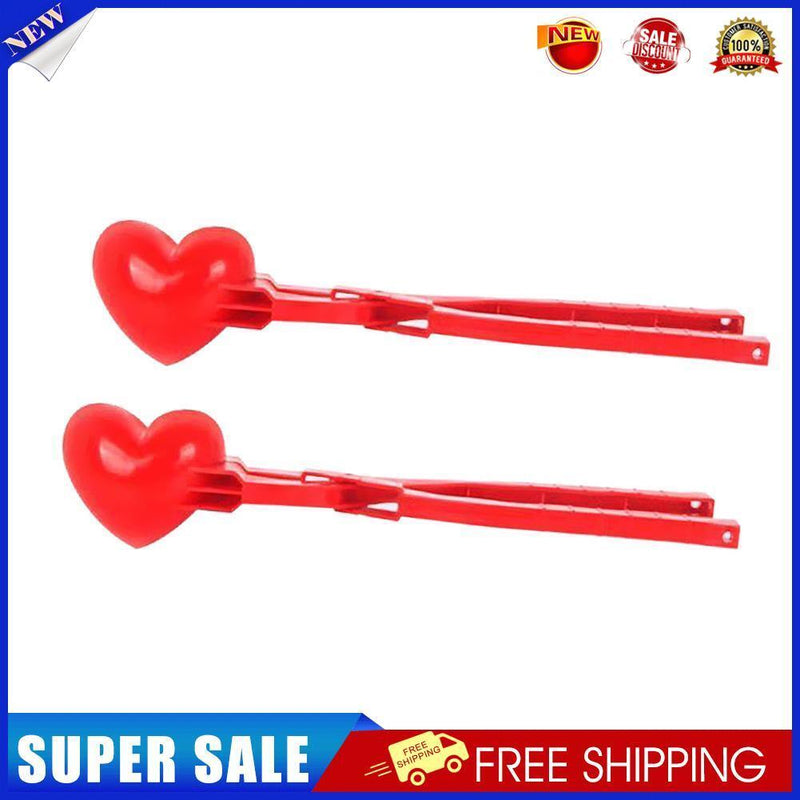 Heart-shaped Snowball Clip Funny Snowball Mold Kids Outdoor Toys (34x8cm)