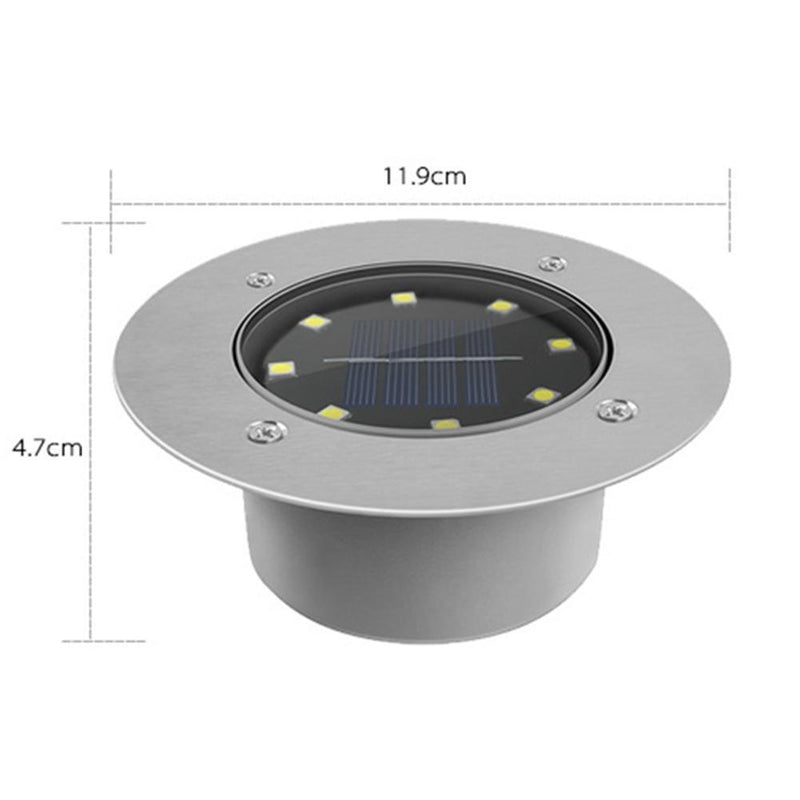 8LED Solar Underground Light Waterproof Garden Buried Lamp (White Light) Newly
