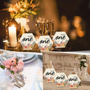 10Pcs/Set Wooden wedding digital table card wedding English alphabet seat card`