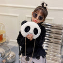Cute Panda Crossbody Bag Kids Plush Chain Shoulder Bags Small Purse (B)
