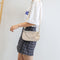 Fashion Corduroy Crossbody Bag Women Solid Chain Shoulder Handbags (Khaki)