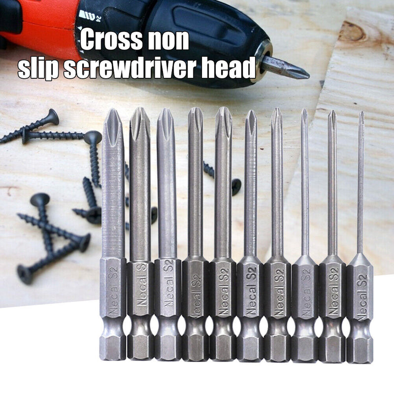 10pcs Screwdriver Bits Batch Heads 1/4 Handle Alloy Steel Combination Bit