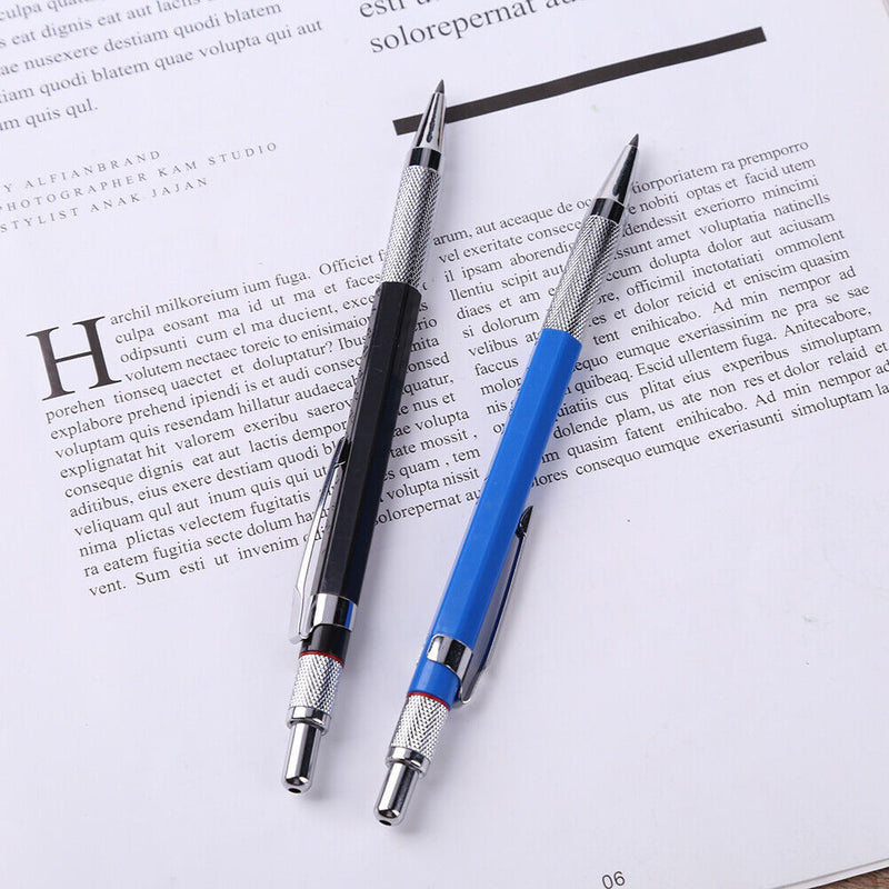 2pcs Carpenter Pencil with Marker Pen Refills for Glass Ceramics Woodworker