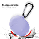 For Redmi AirDots 3 Pro Silicone Protective Case Cover w/ Keychain (Purple)
