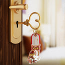 2pcs Full Special Shaped Drill Key Ring Pendant DIY Diamond Painting Keychai Kit