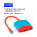 #A USB-C to HDMI-compatible PD USB3.0 4K Video Converter Docking Station for Swi