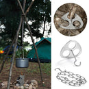 Grill Stainless Steel Barbecue Tripod Storage Rack Hanging Rack Camping Tripod