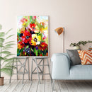 Hand Painted DIY Beautiful Flowers Oil Canvas Paint By Numbers Drawing Kit