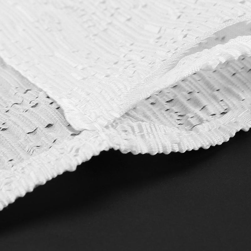 2pcs 2mSemi Blackout Curtain Simple Vine Leaf Partition Window Decor(White)
