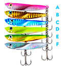 Bass Hook Vivid Lead Casting Spoon Lure Jig Metal Slice Fishing Metal VIB Lures