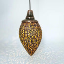 2X Solar Metallic Hollow Projection Lamp Outdoor Hanging Light Garden Decor